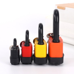 Layered padlock outdoor waterproof hanging lock copper core layered shell lock, long and short bar dustproof rustproof lock set
