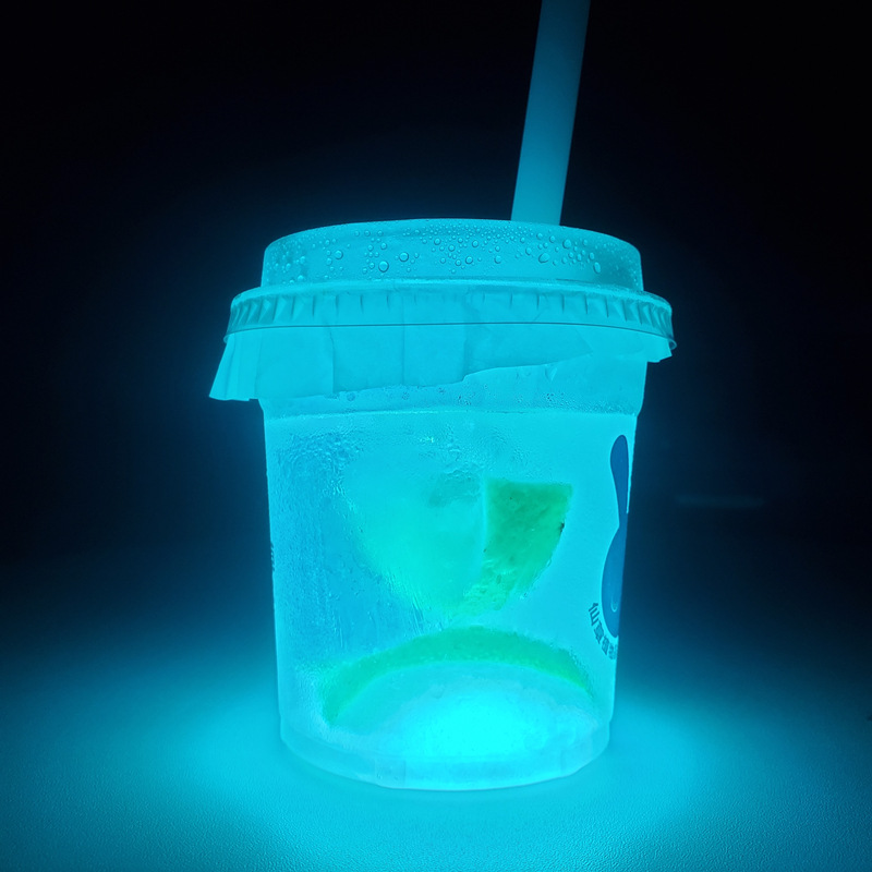 Calma tecnología puesto luminoso limón té LED luz pegatinas casera cóctel agua transparente leche té taza inferior luz luminosa