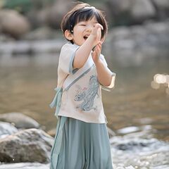 汉服男童夏季套装儿童新中式国风古装男宝古风唐装男孩日常可穿夏