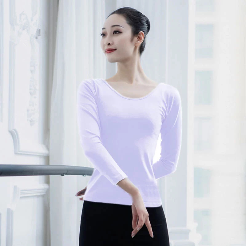 女孩舞蹈练功上衣 跳舞基础训练服长短袖T恤女成人现代舞爵士舞服