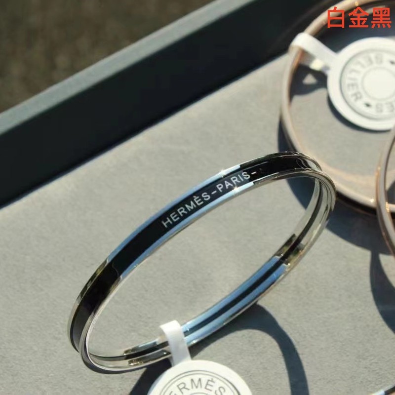 HERMES爱马仕高品质字母h珐琅兔子手镯奢华时尚简约情侣闺蜜礼物|undefined