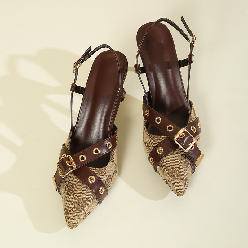 Scarpe da donna con tacco alto, punta a punta, cinturino singolo, stiletto, stile europeo americano, tutte le combinazioni possibili_voghion.com