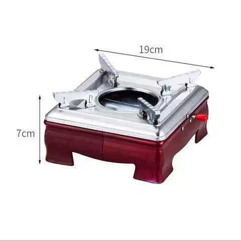 半红底四方酒精炉 家用小火锅中式酒精锅架固体饭店干锅底座批发