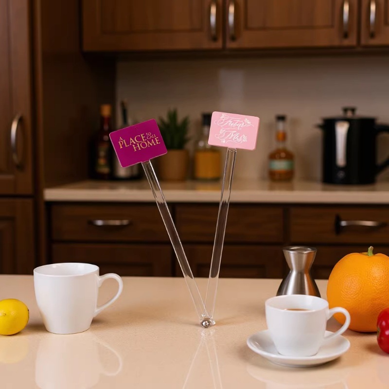 Manufacturer Wholesale Various Styles of Mixing Sticks, Ps Transparent Stirring Sticks, Food-Grade Cocktail Coffee Long-Handled Plastic Sticks