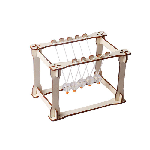 Children's wooden physics experiment gizmo, science and technology hand-made DIY Newton's pendulum, science and education educational toys