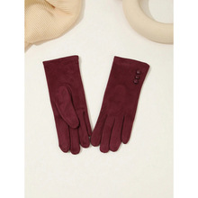 T 37157 Suede Warm Gloves ��Ƥ�ޱ�ů���׿羳����ͨ