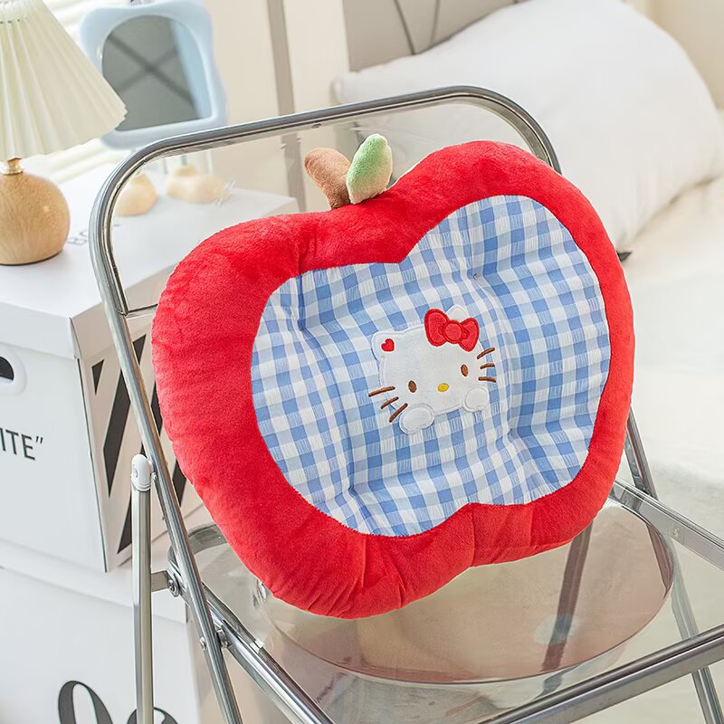 Cojín de manzana japonés pequeño y fresco, cojín de silla de peluche de estilo lindo, cojín de oficina, cojín de trasero sedentario para estudiantes image 7