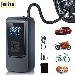New portable car air pump intelligent digital display air pump bicycle tire basketball electric air pump barrel