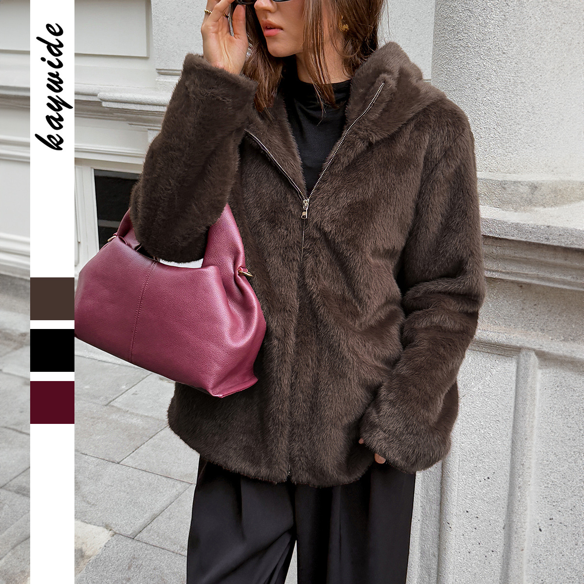 Women's Fur Trimmed Coats And Jackets Elegant Sophisticated Autumn Winter Outerwear_ecoleips.com