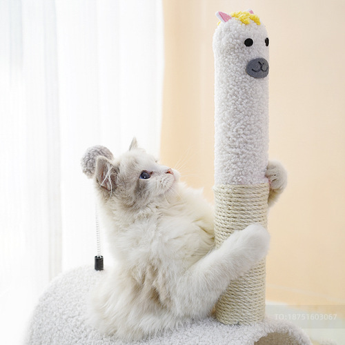New animal series small climbing frame, wear-resistant cat nest, integrated sisal cat scratching post, velvet cartoon shape cat toy