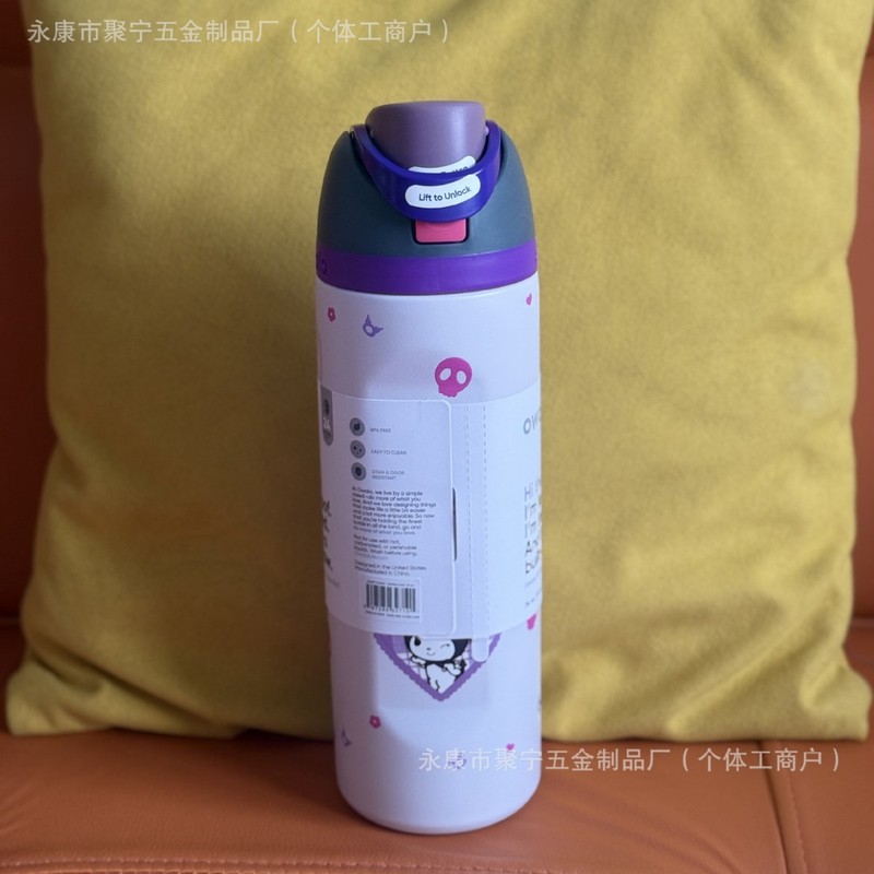 24oz印花owala水果杯手提不锈钢杯弹带吸管盖杯|undefined