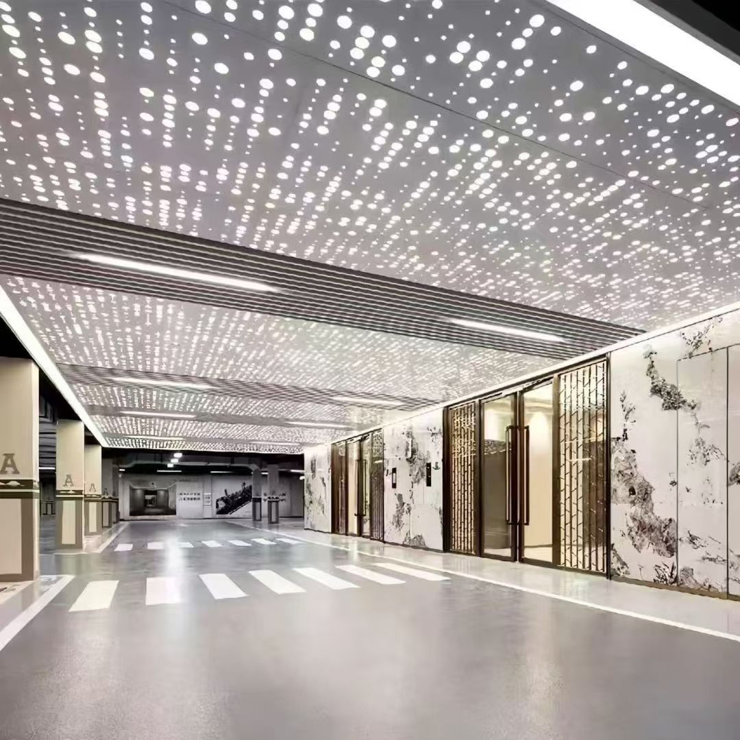 冲孔铝单板雕花镂空铝板广告门头穿孔板吊顶铝幕墙装饰板厂家