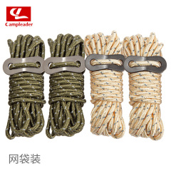 Outdoor thick rope tent wind rope set 4mm reflective rope drawstring with wind rope buckle 2 meters 4 meters mesh bag