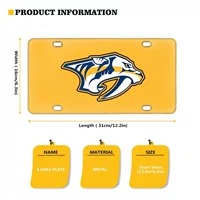 Amazon из алюминиевого сплава номерной знак НХЛ Nashville Predators автомобильный хвост универсальный держатель номерного знака минимальный заказ одна штука