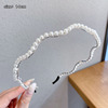 Advanced summer universal headband from pearl, hair accessory to go out, internet celebrity, simple and elegant design, high-quality style, wholesale