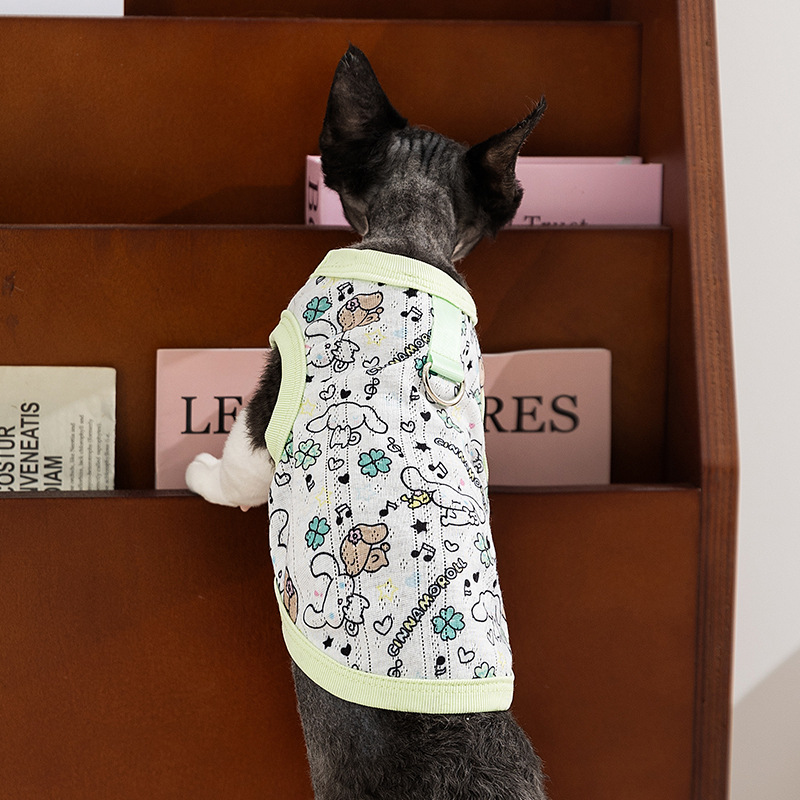 Hellokitty marca compartida para gatos adultos gatitos transpirables primavera y verano chaleco para perros de malla fina ropa para gatos