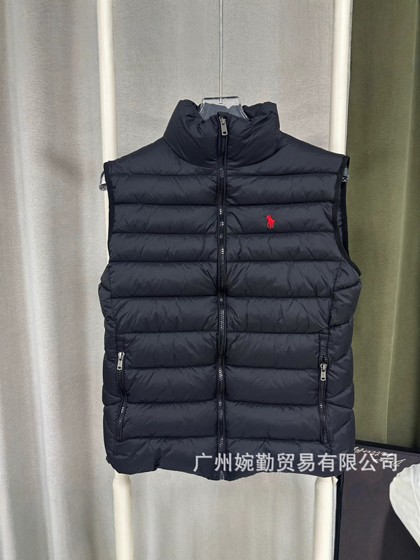 跨境外贸秋冬拉夫小马马甲女款刺绣保暖立领休闲百搭棉服马甲坎肩|undefined
