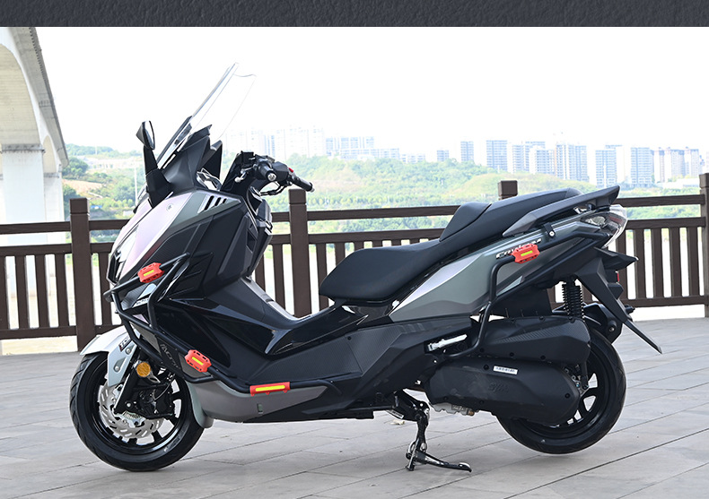 Suitable for Sanyang Cruisym 300 Crash Guard, Anti-Fall Protection, Front and Rear Exhaust Pipe Bumper, Modified Pedal Rack