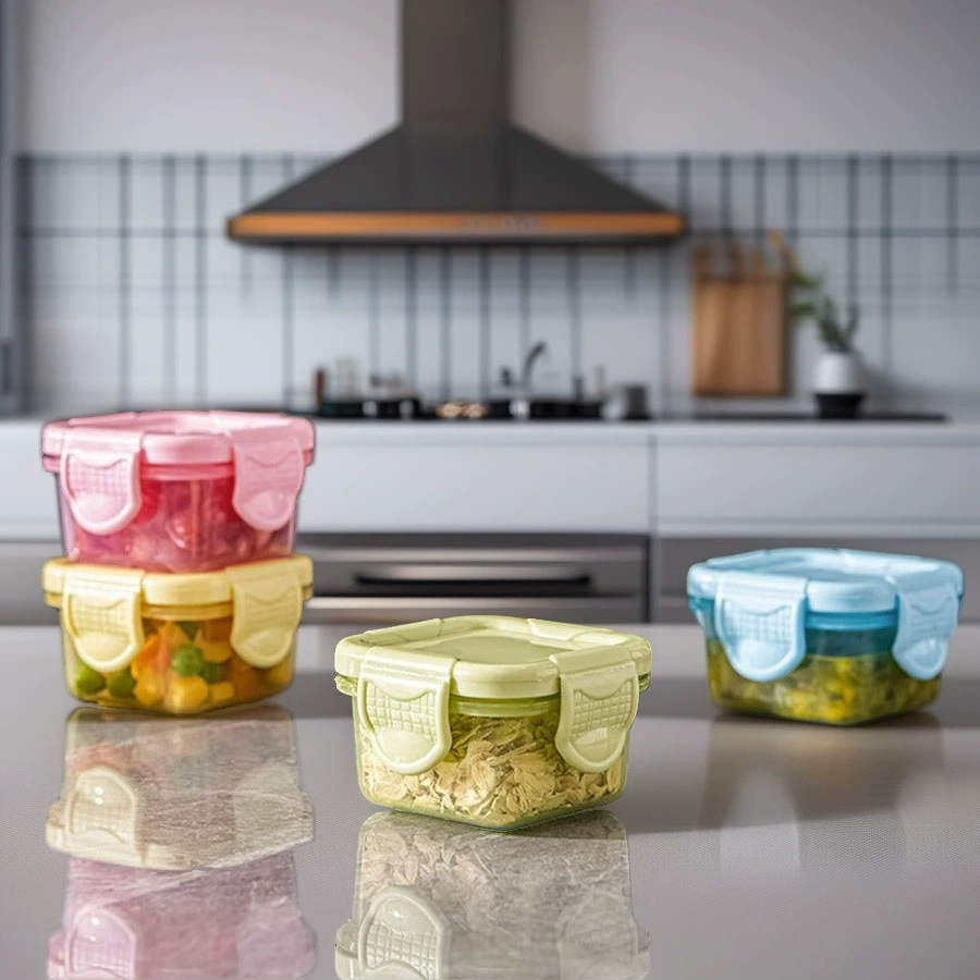 Пищевая паровая и устойчивая к высоким температурам детская мини-кошелка, герметичная пластиковая коробка, размер коробки для детского питания