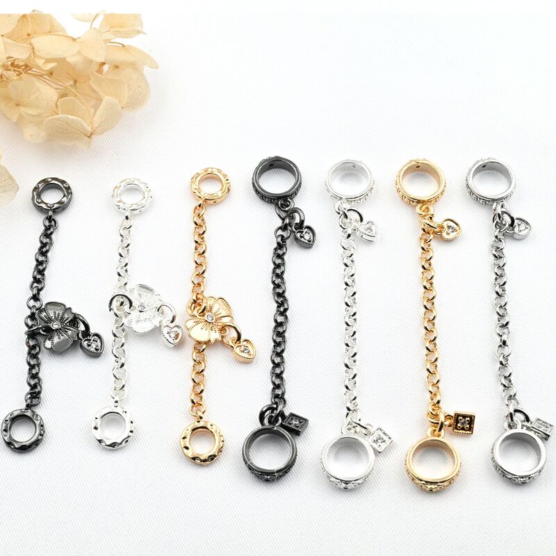14K Gold Color Retention Extended Chain Anti-falling Chain Butterfly Bracelet diy Safety Chain Micro-inlaid Tassel Zircon Sliding Pendant