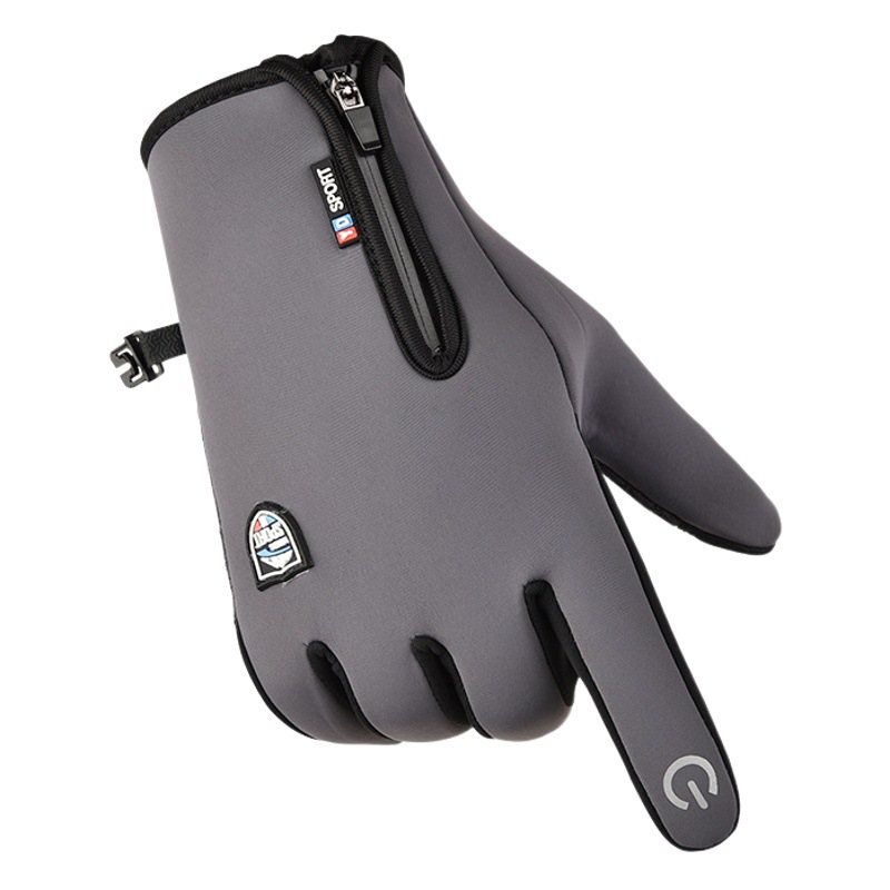 Guantes cálidos para ciclismo para hombres y mujeres, impermeables y con forro de terciopelo, para deportes al aire libre, esquí, guantes de invierno antideslizantes con pantalla táctil
