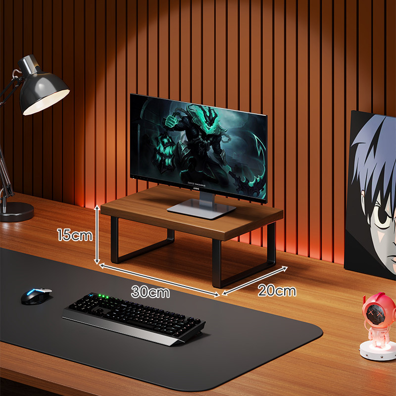 Soporte Elevador para Monitor de Computadora de Madera Organizador para Escritorio