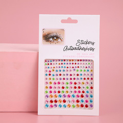 Cross-border diamond and pearl party glue-free brow stickers, eye stickers, forehead and face rhinestone stickers, acrylic gemstone face stickers