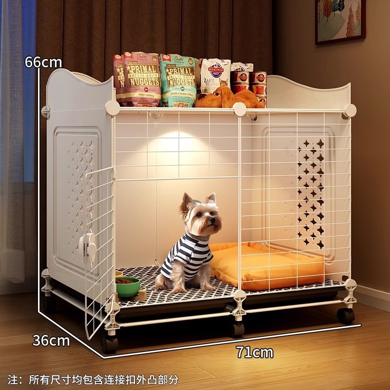 犬ケージ、小型犬小屋、1部屋、1リビング、1バスルーム、犬用ヴィラ、屋内家庭用トイレ付き、ビションテディ専用|undefined