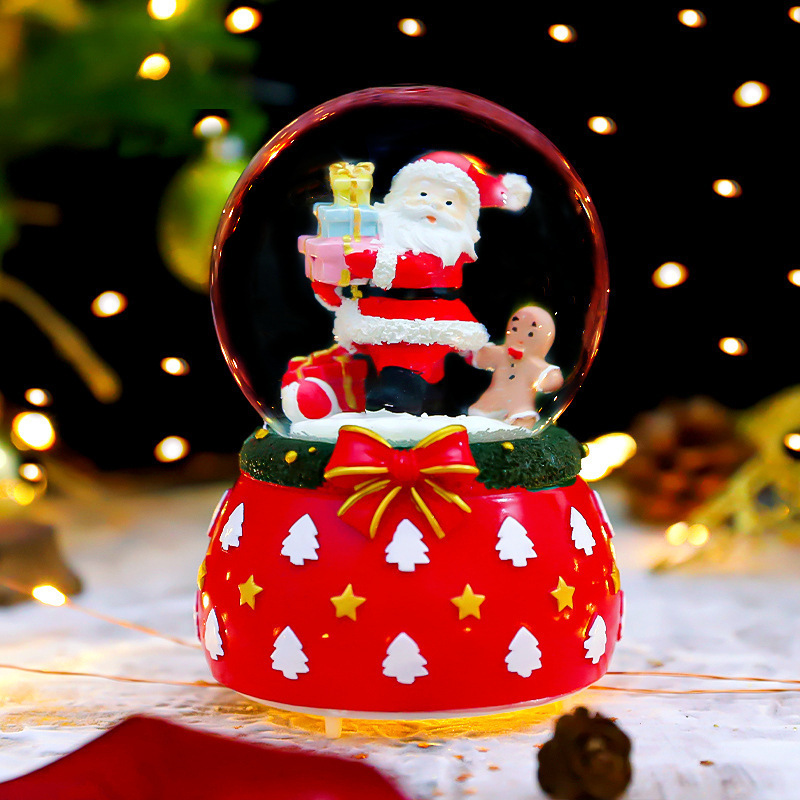 Nuevos regalos de Navidad luminosos bolas de cristal de nieve de agua decoraciones de Navidad al por mayor transfronterizas regalos para niños