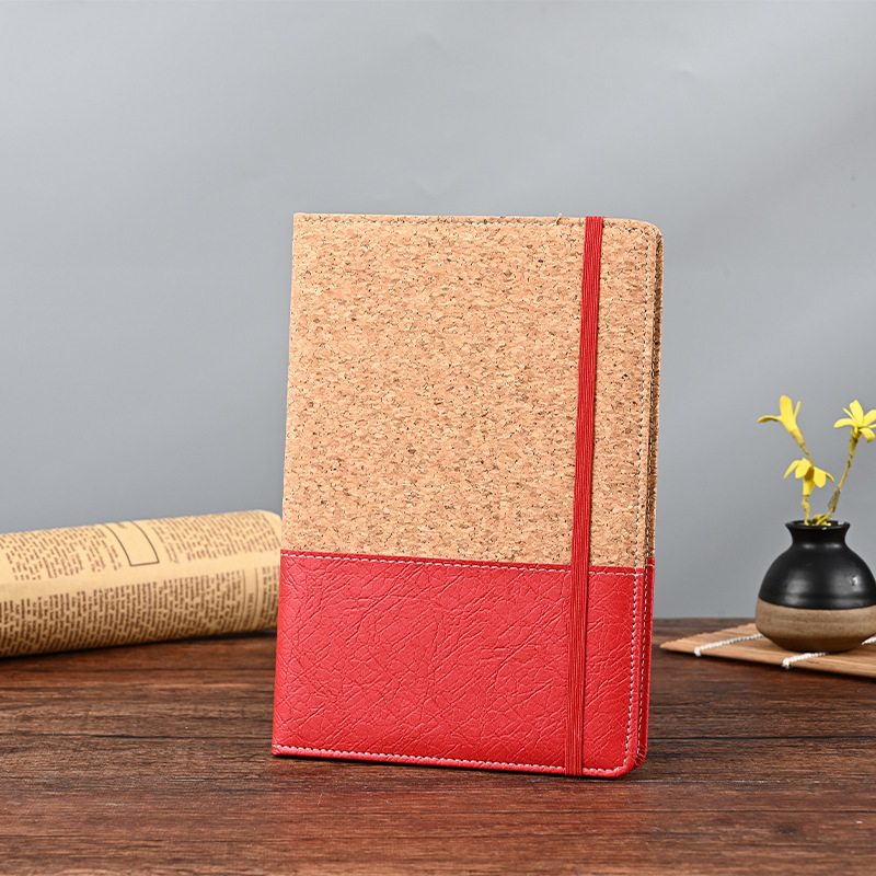 Cuaderno de cuero de corcho ecológico personalizado empalme a5 cuaderno de negocios transfronterizos de alto valor de cara al por mayor
