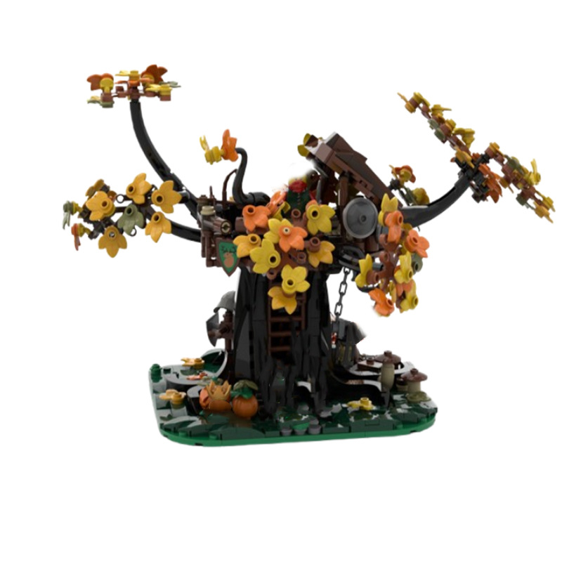 Castle Building Blocks Tree Set Small Pieces Assembly Toy_voghion.com
