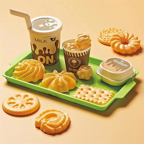 2024 Shopee cross-border new toys children’s play house toy set simulated fast food snacks vegetables and fruits