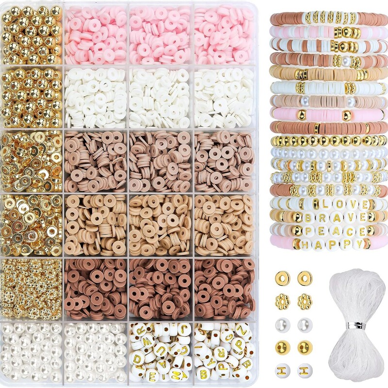 2370 PCs clay beads letter beads spacer beads bracelet making kit DIY jewelry making kit