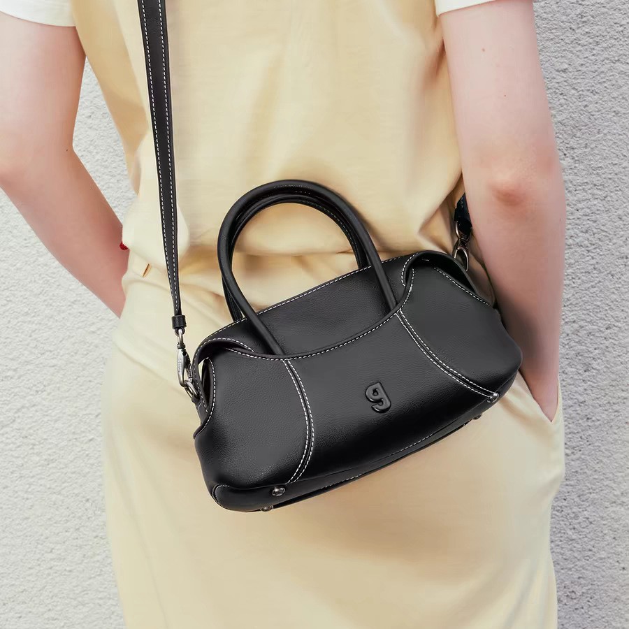 구량 지지 KUNOGIGI 야구 보스턴 가방 중간 디자인 가방 여성 핸드백 크로스 바디 백 새로운