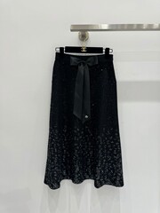 鼎版！重磅25夏季高定新款半身裙蝴蝶结装饰星空亮片重工女士半裙