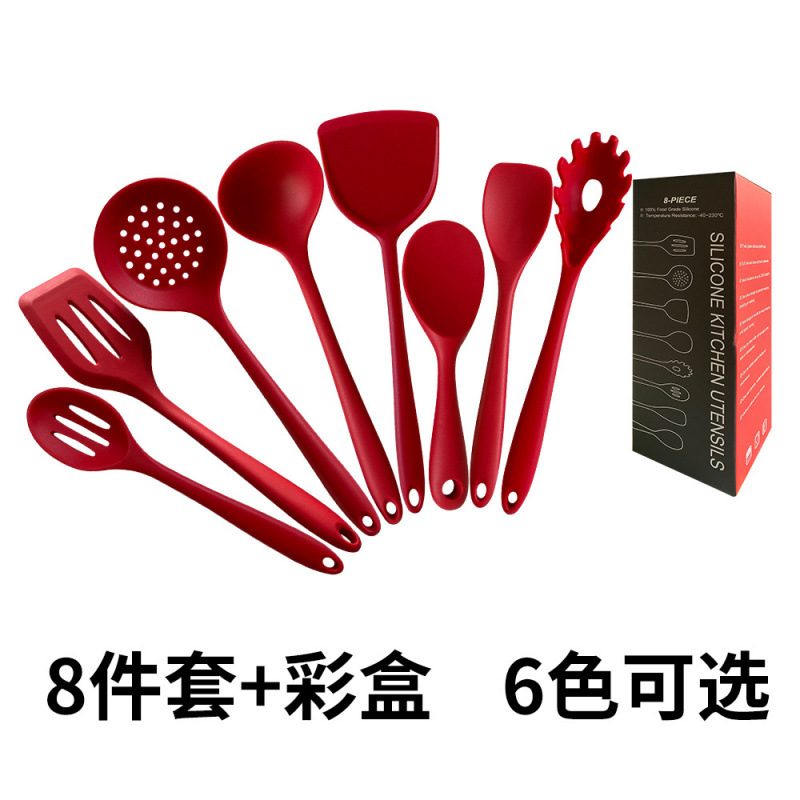 8 piezas de cocina de silicona antiadherente de grado alimenticio cocina de silicona resistente a altas temperaturas al por mayor