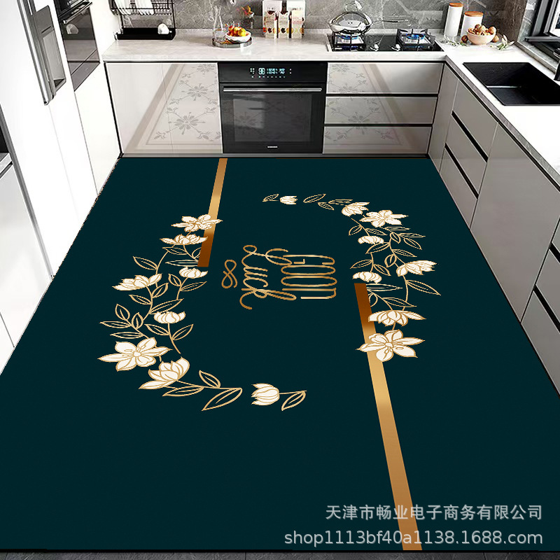 Cross-Border Kitchen Floor Mats Are Stain-Resistant, Non-Slip, Water-Absorbent, Diatom Mud, Quick-Drying, Washable, and Can Be Used as a Full-Cover Home Kitchen Carpet