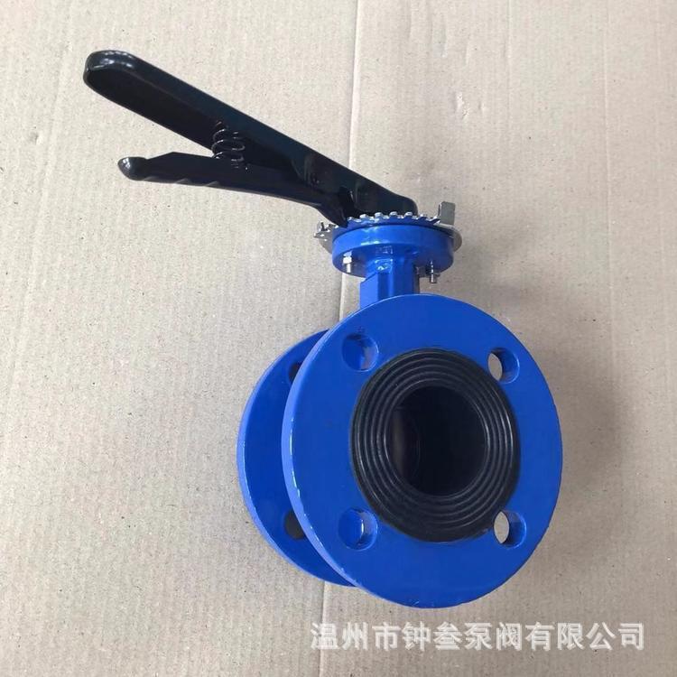 D41J-16P 手动不锈钢衬胶脱硫脱硝蝶阀 D41J-10P 法兰衬胶蝶阀