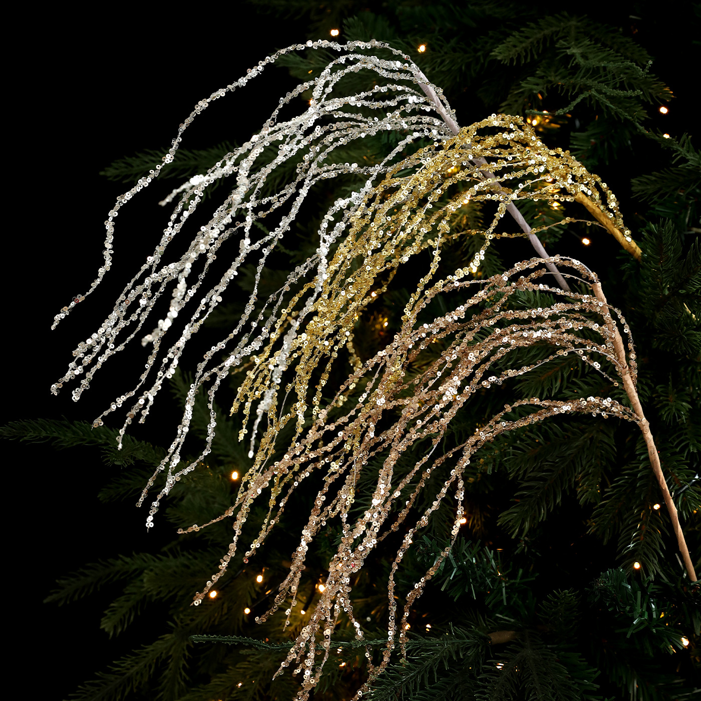 Nuevo pegado esquinilla perforación de frascos espigas de trigo perforación de flores de Navidad un solo paquete de árbol de Navidad caña decoración