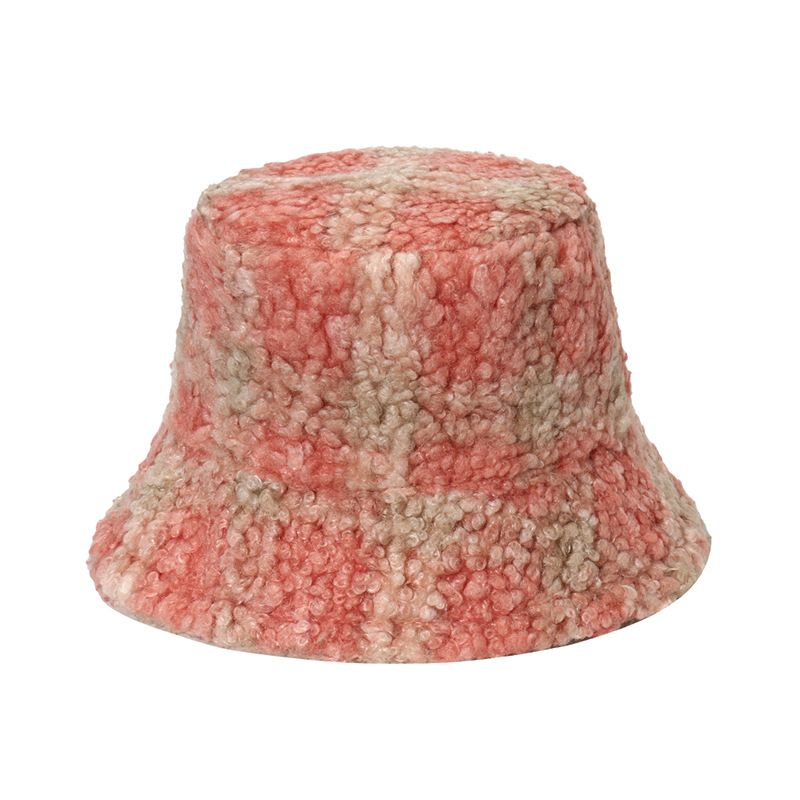 Simple Style Style Flat Eaves Rim Women's Simple Style Color Block Printing Flat Eaves Bucket Hat