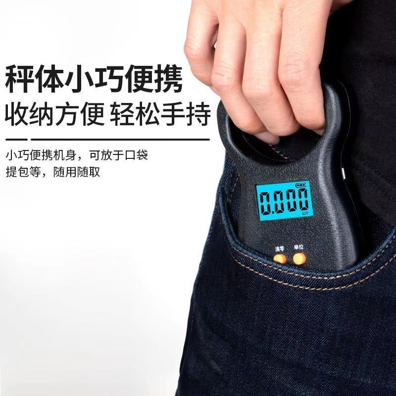 高精度ミニ携帯電子秤50kg携帯家庭用宅配便は、小秤ばね小型フックで野菜を買う|undefined