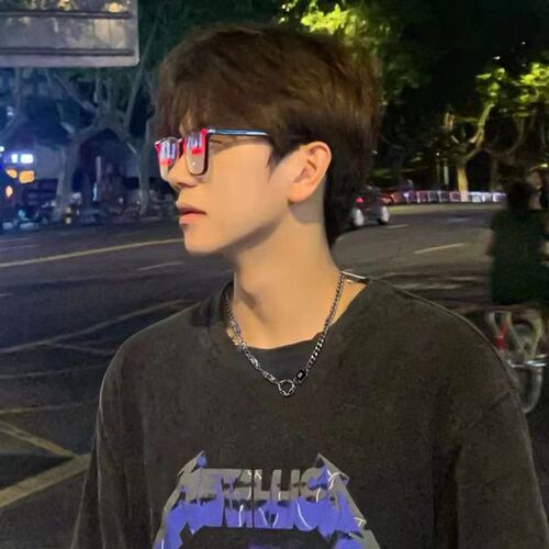 Necklace men's fashion trend Wang Jiaer's same style clavicle chain personality simple and handsome men's hip-hop unisex style jewelry