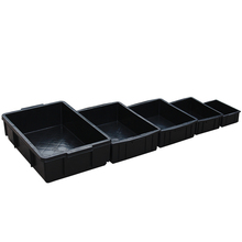 防靜電零件盒黑色物料盒子周轉箱倉庫框元件盒托盤方盤塑料收納盒