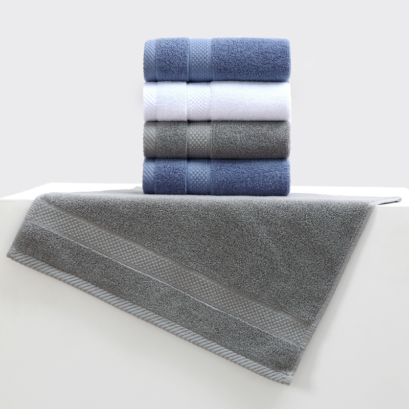 Cotton square 35*35cm student simple absorbent plain color soft embroidered logo factory wholesale cotton square