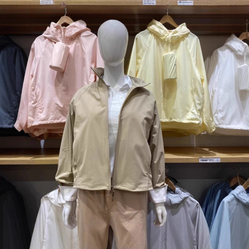 Japanese Women's High-Elastic Stand-Up Collar Sun Protection Clothing Zipper Cardigan Short Jacket Anti-Uv Jacket Jacket 476111