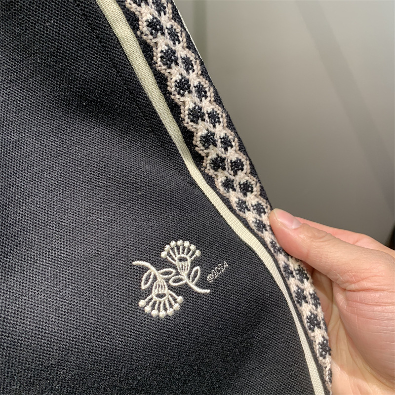 Îmbrăcăminte bărbătească de primăvară, stil nou, tricotat jacquard, cu chingi, costum sport pentru bărbați, elegant, versatil, la modă, cămașă și pantaloni de trening cu fermoar_voghion.com