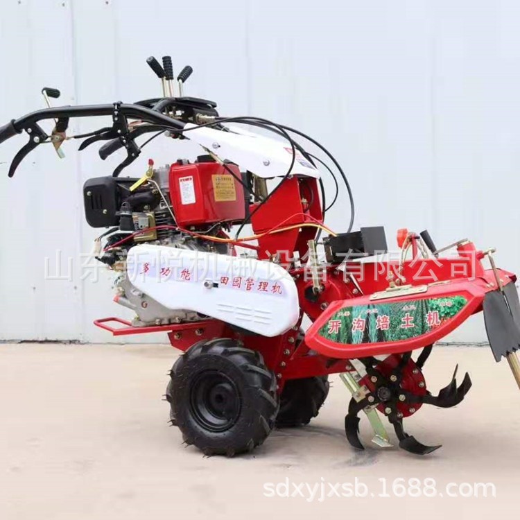 手扶式大葱培土机 小型农用汽油开沟起垄机 封葱机操作简单