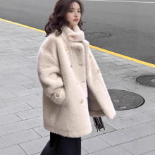 儿童冬季皮草棉衣宝宝毛毛外套女童韩版中长款加厚保暖水貂绒大衣