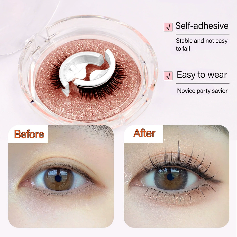 Pack, self-adhesive three dimensional comfortable false eyelashes