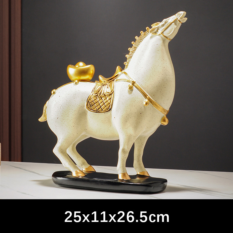 軽くて豪華な高級中国風の馬の装飾品で、リビングルーム、玄関、オフィスの装飾、新しい家の引っ越しギフトに富を引き寄せるために使用できます。|undefined
